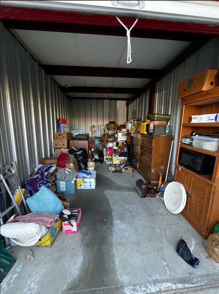 Garage before junk removal